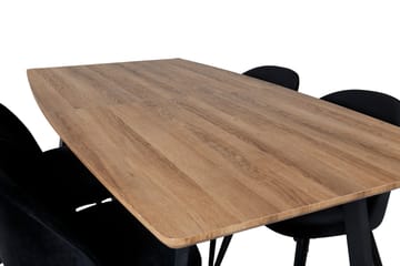 Inca Matgrupp 160 cm Rektangulär med 4 Velvet stolar - Möbler - Bord & matgrupper - Matgrupper