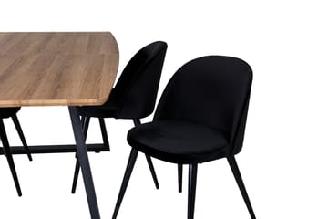 Inca Matgrupp 160 cm Rektangulär med 4 Velvet stolar - Möbler - Bord & matgrupper - Matgrupper