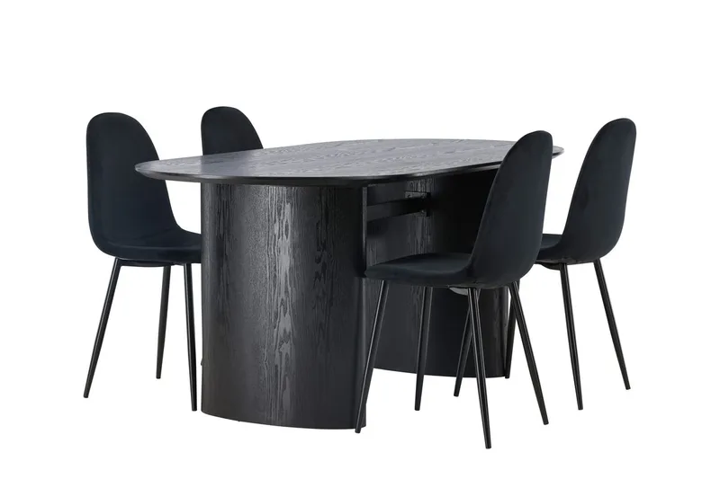 Isolde Matbord 180x90 cm med 4 Polar Köksstol - Möbler - Bord & matgrupper - Matgrupper