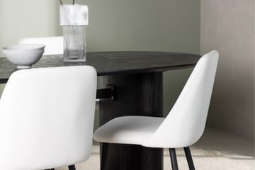 Isolde Matgrupp 180 cm Oval med 4 Night stolar - Svart - Möbler - Bord & matgrupper - Matgrupper