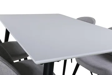 Jimmy Förlängningsbart Matbord 150 cm med 4 Velvet Matstol - Möbler - Bord & matgrupper - Matgrupper