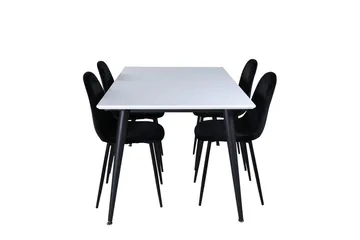 Jimmy Förlängningsbart Matbord 150 cm med 4 Polar Köksstol - Möbler - Bord & matgrupper - Matgrupper