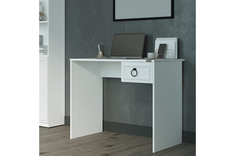 Ajra Skrivbord 90x51 cm Vit - Hanah Home - Möbler - Bord & matgrupper - Kontorsbord - Skrivbord