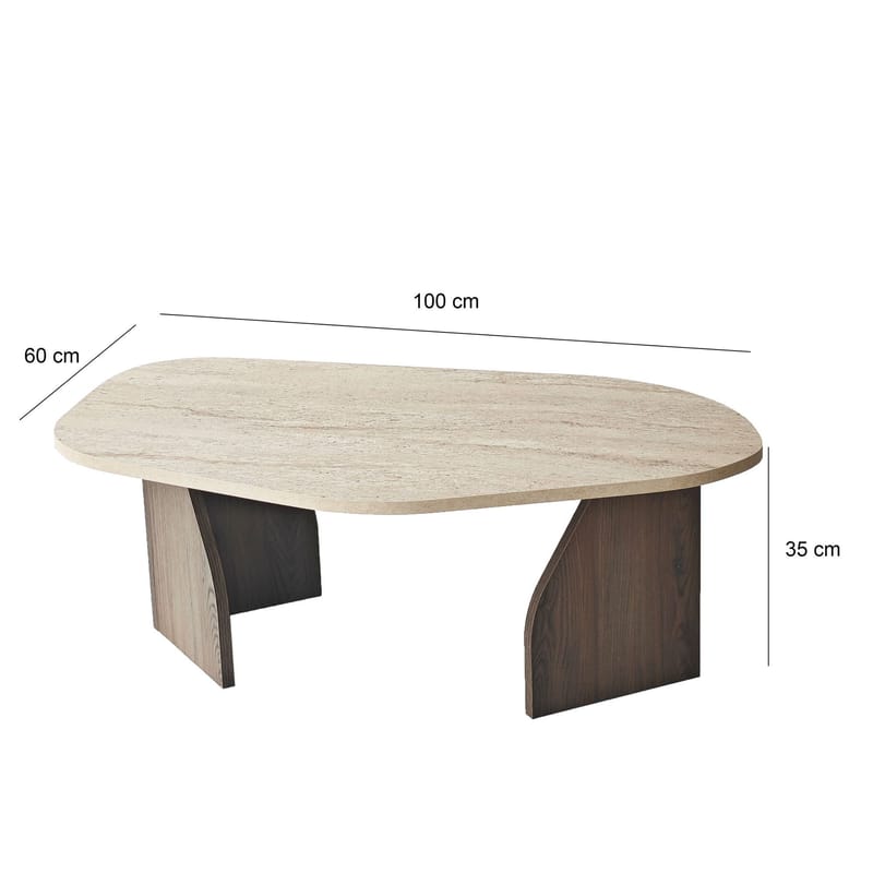 Berriaren Skrivbord 100x35x60 cm - Travertine Walnut - Möbler - Bord & matgrupper - Kontorsbord - Skrivbord