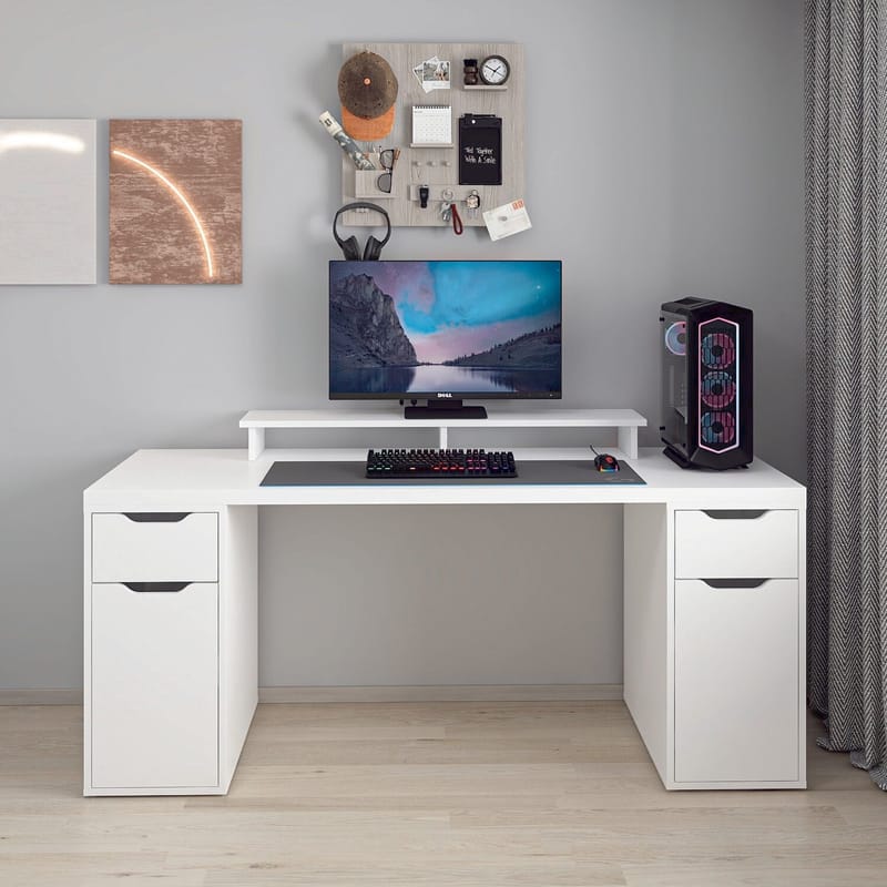 Horace Skrivbord 180x75x60 cm - Vit - Möbler - Bord & matgrupper - Kontorsbord - Skrivbord