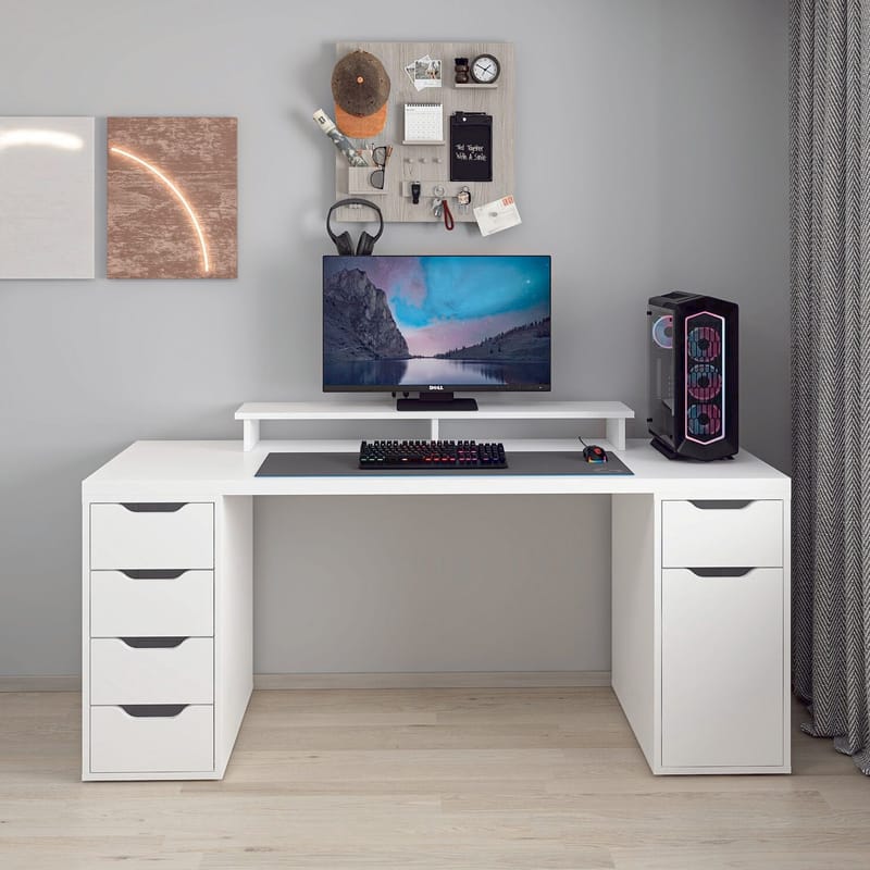 Horace Skrivbord 180x75x60 cm - Vit - Möbler - Bord & matgrupper - Kontorsbord - Skrivbord