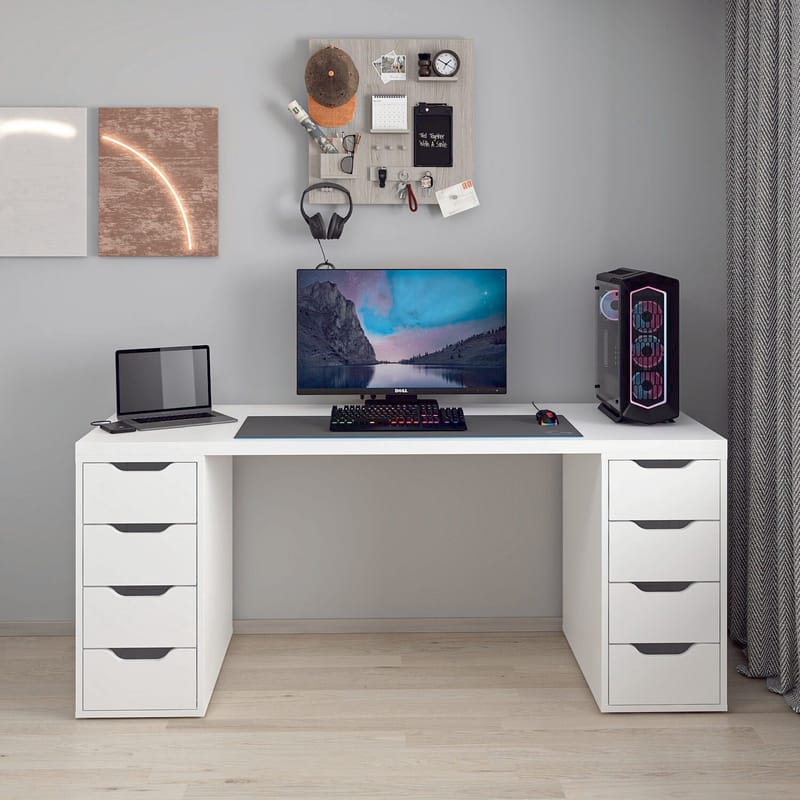 Horace Skrivbord 180x75x60 cm - Vit - Möbler - Bord & matgrupper - Kontorsbord - Skrivbord