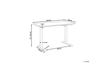 Faraday Skrivbord 60x120 cm - Vit - Möbler - Bord & matgrupper - Kontorsbord - Skrivbord - Höj och sänkbart skrivbord