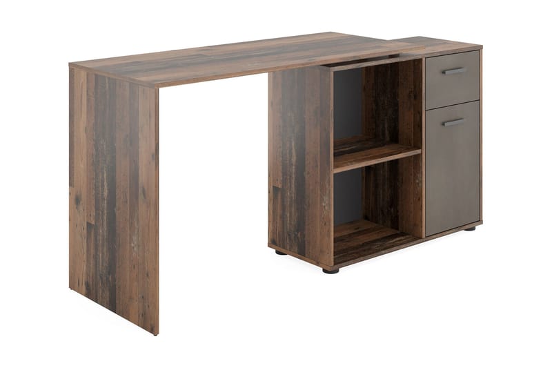 Colatosti Hörnskrivbord 117 cm med Förvaring - Mörkbrun - Möbler - Bord & matgrupper - Kontorsbord - Skrivbord - Hörnskrivbord