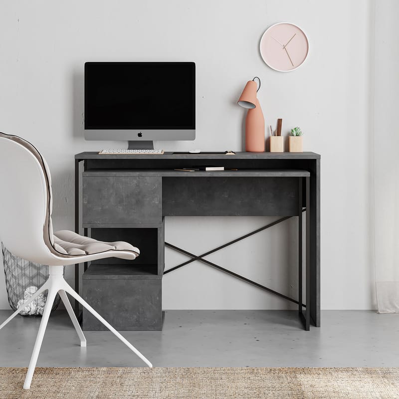 Menora Skrivbord 110 cm - Retro Grey - Möbler - Bord & matgrupper - Kontorsbord - Skrivbord - Hörnskrivbord