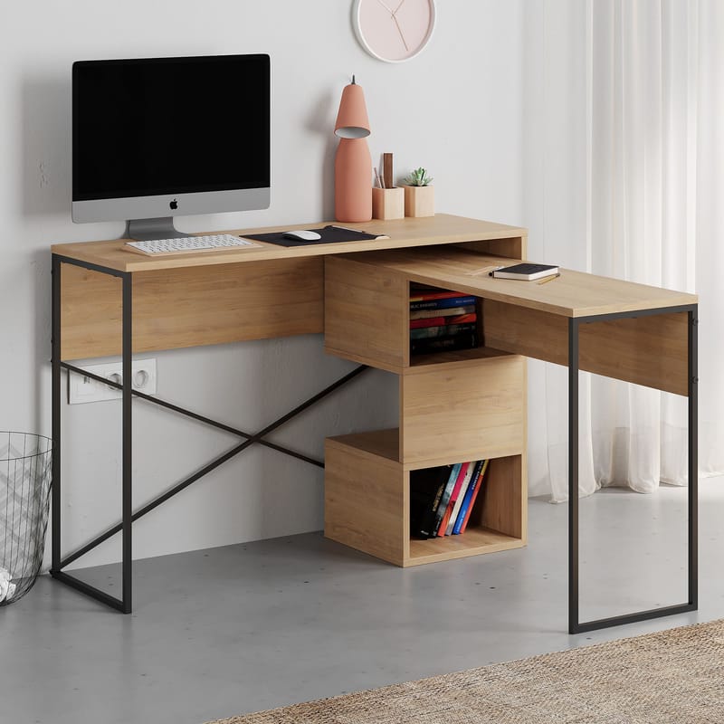 Menora Skrivbord 110 cm - Sapphire Oak - Möbler - Bord & matgrupper - Kontorsbord - Skrivbord - Hörnskrivbord