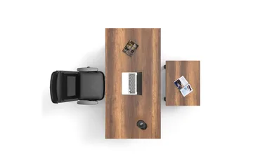 Numandro Skrivbord 180 cm - Teak/Antracit - Möbler - Bord & matgrupper - Kontorsbord - Skrivbord