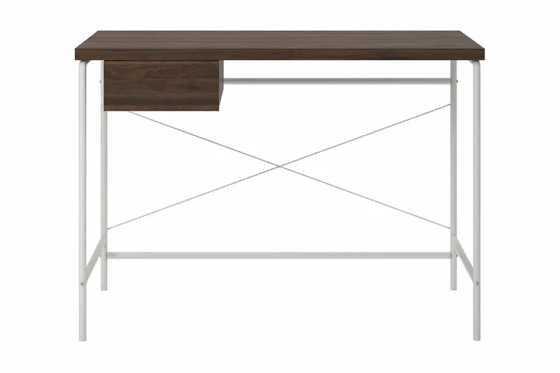 Webster Skrivbord 107 cm med Förvaring Låda Valnötsbrun, Novogratz