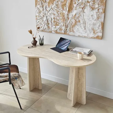Soryn Skrivbord 120 cm - Travertin - Möbler - Bord & matgrupper - Kontorsbord - Skrivbord