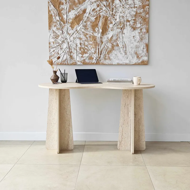 Soryn Skrivbord 120 cm - Travertin - Möbler - Bord & matgrupper - Kontorsbord - Skrivbord