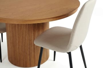 Kopparbo Förlängningsbart runt 120-220 cm Ek med 4 Nibe Matstolar - Ek - Möbler - Bord & matgrupper - Matgrupper