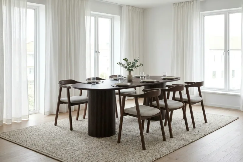 Kopparbo Matbord Oval 180x90 cm Fanér - Rökt ek - Möbler - Bord & matgrupper - Matbord & köksbord