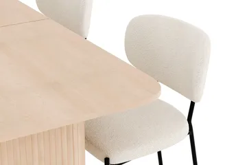 Kopparbo Matgrupp 180-240 cm Förlängningsbart med 4 Gemmiano Matstolar - Whitewash - Möbler - Bord & matgrupper - Matgrupper