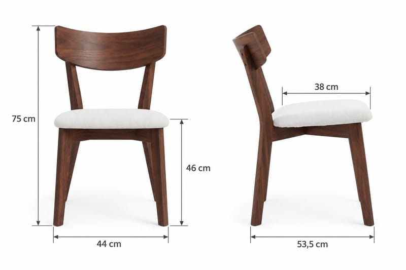 Kopparbo Matgrupp 180 cm runt i Valnöt med 8 Amelia Matstolar med Dyna - Valnöt - Möbler - Bord & matgrupper - Matgrupper