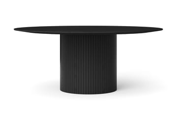 Kopparbo Matgrupp runt 180 cm Svart med 8 Gemmiano Matstolar - Svart - Möbler - Bord & matgrupper - Matgrupper