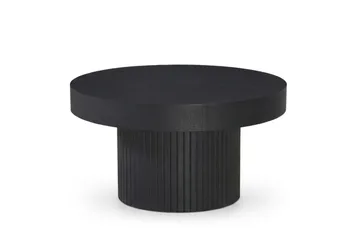 Kopparbo Soffbord Rund 85 cm tjock bordsskiva - Svartlaserad ek - Möbler - Bord & matgrupper - Soffbord