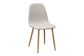Kronblom Matbord 120 cm +  4 st Nibe stol beige med ek ben - Vit/Beige - Möbler - Bord & matgrupper - Matgrupper