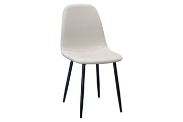Kronblom Matbord 120 cm +  4 st Nibe stol beige med svarta ben - Vit/Beige - Möbler - Bord & matgrupper - Matgrupper