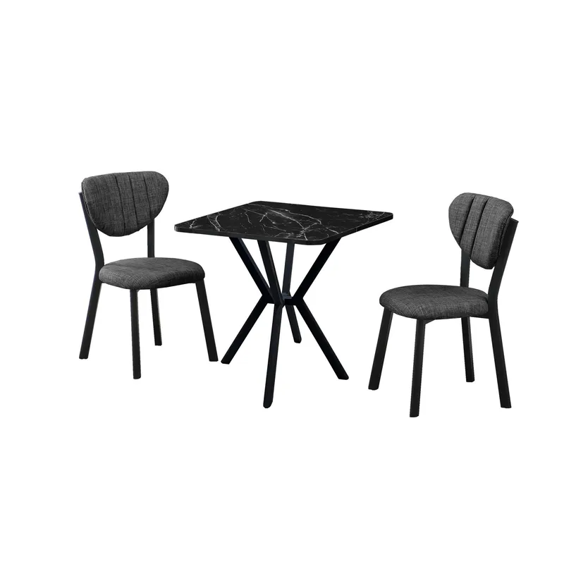 Krylor Matgrupp Bord 70 cm + 2 Stolar - Antracit Svart - Möbler - Bord & matgrupper - Matgrupper