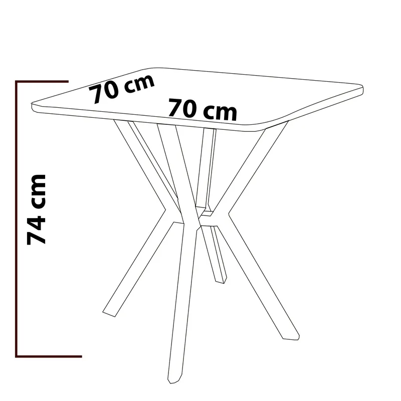 Krylor Matgrupp Bord 70 cm + 2 Stolar - Grön Valnöt - Möbler - Bord & matgrupper - Matgrupper