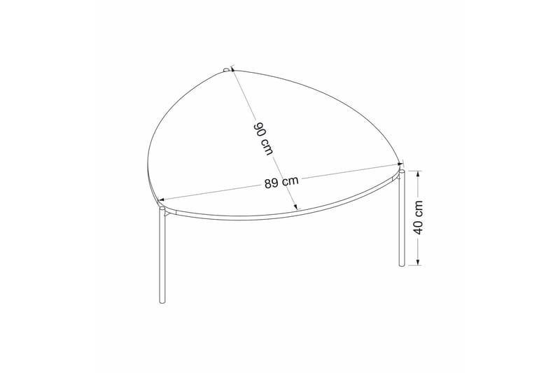 Lenny Soffbord 90 cm - Vit - Möbler - Bord & matgrupper - Soffbord