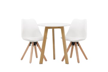 Leonora Matbord 65 cm med 2 Zeno Matstol - Möbler - Bord & matgrupper - Matgrupper