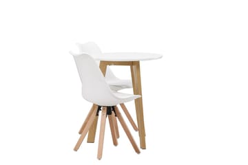Leonora Matbord 65 cm med 2 Zeno Matstol - Möbler - Bord & matgrupper - Matgrupper