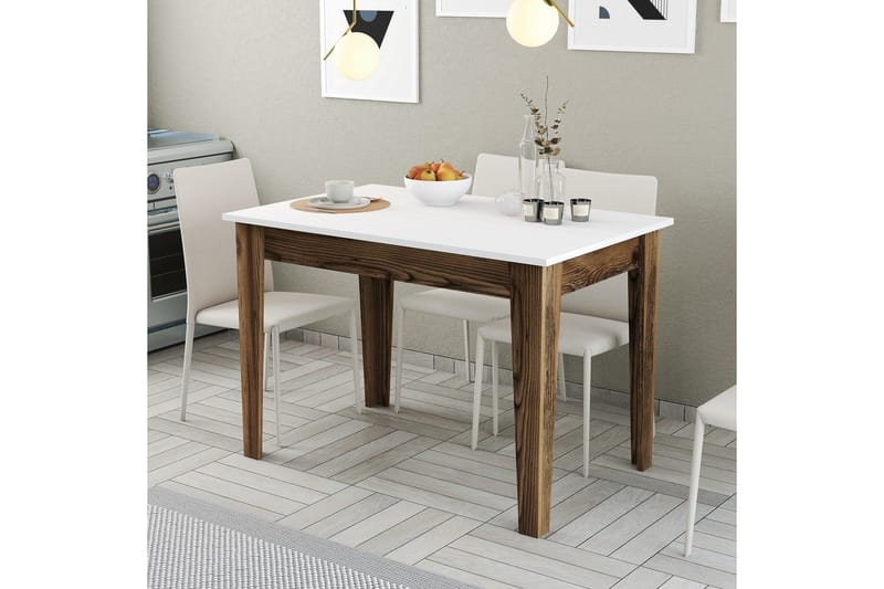 Levents Matbord 110x72 cm Brun/Vit - Hanah Home - Möbler - Bord & matgrupper - Matbord & köksbord