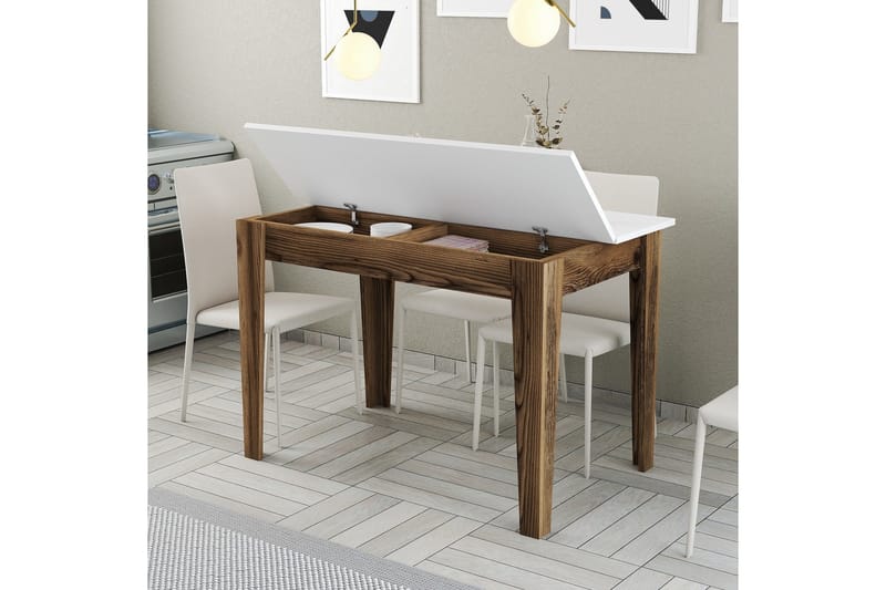 Levents Matbord 110x72 cm Brun/Vit - Hanah Home - Möbler - Bord & matgrupper - Matbord & köksbord