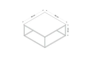 Loni Soffbord 90 cm - Vit - Möbler - Bord & matgrupper - Soffbord
