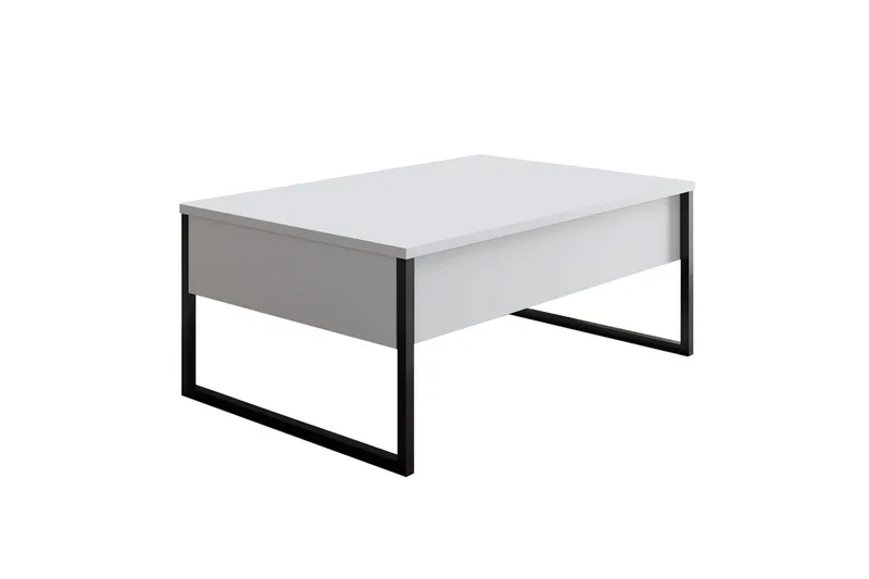 Luxe Soffbord 90x40 cm Vit/Svart - Hanah Home - Möbler - Bord & matgrupper - Soffbord