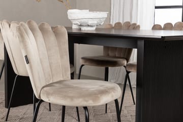 Mangat Matgrupp  200 cm Rektangulär med 4 Limhamn stolar - Beige - Möbler - Bord & matgrupper - Matgrupper