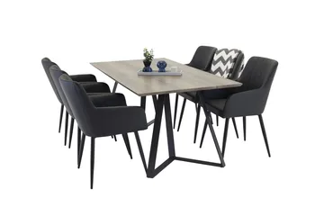 Marina Matbord 180 cm med 6 Comfort Karmstol - Möbler - Bord & matgrupper - Matgrupper