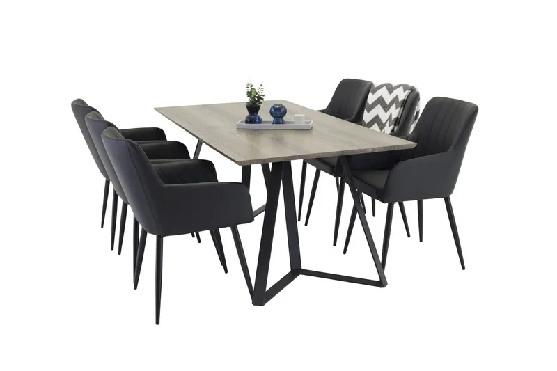 Marina Matbord 180 cm med 6 Comfort Karmstol