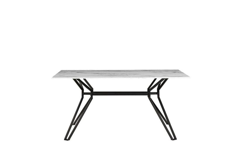 Ballina Rektangulärt Matbord 160 cm i Metall med Marmorutseende - Vit - Möbler - Bord & matgrupper - Matbord & köksbord