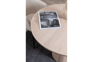 Bianca Runt Matbord 110 cm med Trä- och Ekutseende - Beige - Möbler - Bord & matgrupper - Matbord & köksbord