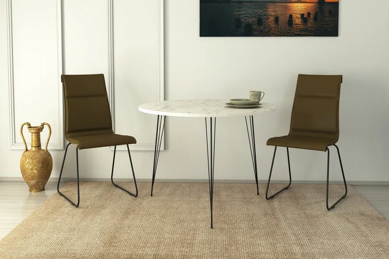 Bonnick Bord 90 cm - Svart/Vit - Möbler - Bord & matgrupper - Matbord & köksbord