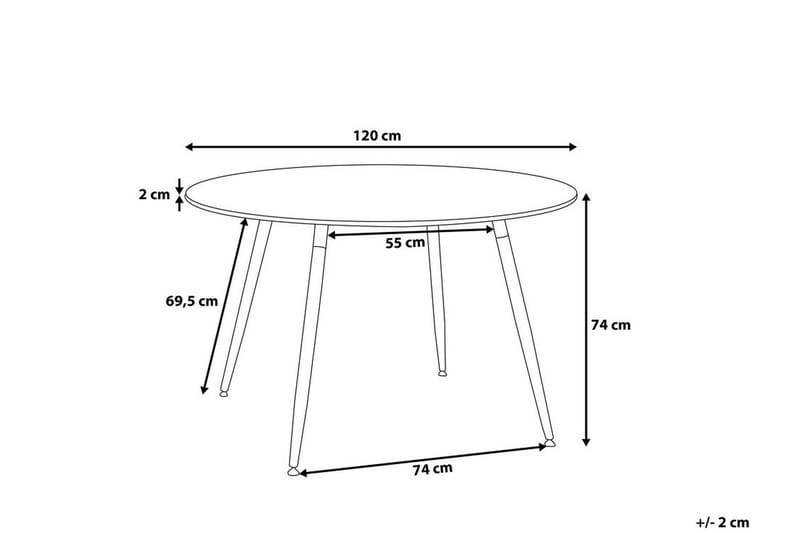Bovio Matbord 120 cm - Svart - Möbler - Bord & matgrupper - Matbord & köksbord