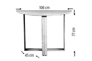 Comfortale Matbord Halvmåne - Grå - Möbler - Bord & matgrupper - Matbord & köksbord