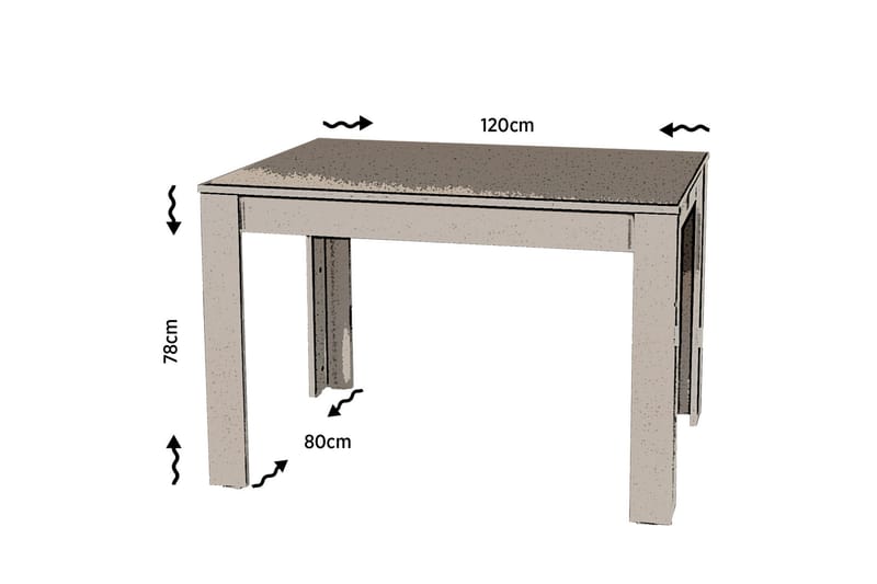 Comfortale Rektangulärt Matbord 120 cm i Trä med Ekutseende - Brun - Möbler - Bord & matgrupper - Matbord & köksbord