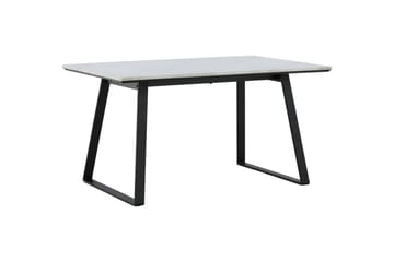 Estelle Rektangulärt Matbord 140 cm med Marmorskiva och Metallutseende - Vit - Möbler - Bord & matgrupper - Matbord & köksbord