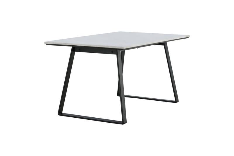 Estelle Rektangulärt Matbord 140 cm med Marmorskiva och Metallutseende - Vit - Möbler - Bord & matgrupper - Matbord & köksbord
