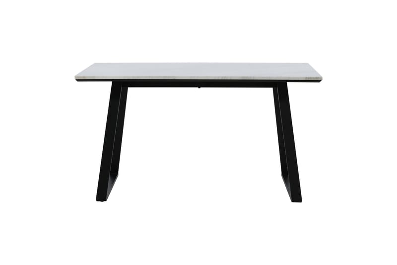 Estelle Rektangulärt Matbord 140 cm med Marmorskiva och Metallutseende - Vit - Möbler - Bord & matgrupper - Matbord & köksbord