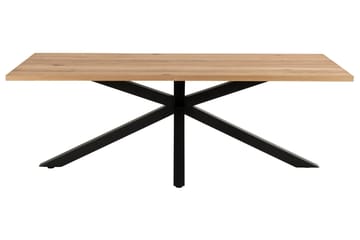 Ganesh Stort Rektangulärt Matbord 220 cm med Trä- och Ekutseende - Svart|Beige - Möbler - Bord & matgrupper - Matbord & köksbord