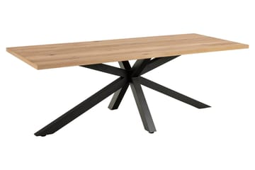 Ganesh Stort Rektangulärt Matbord 220 cm med Trä- och Ekutseende - Svart|Beige - Möbler - Bord & matgrupper - Matbord & köksbord